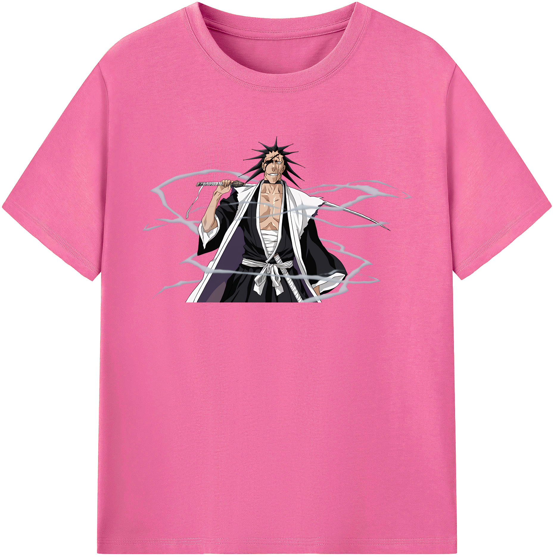（画像用） ブリーチ ざらき けんぱち BLEACH Zaraki Kenpachi レディースカジュアルプリントTシャツ（綿100％）